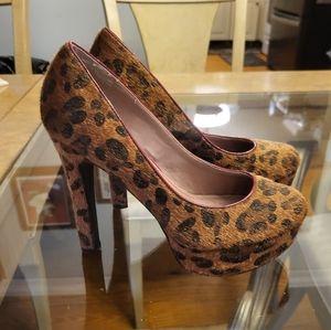 Pink & Pepper Platform Animal Print Heels